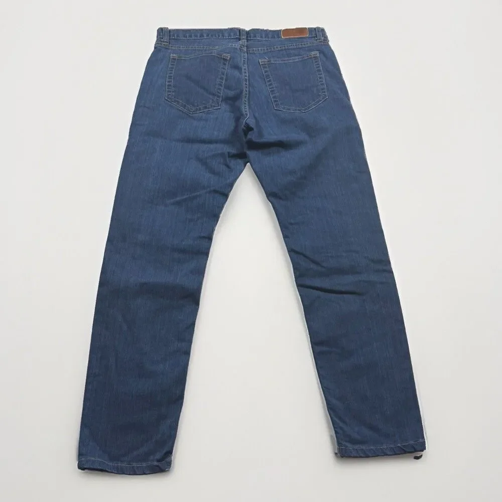 Dearborn Denim Jeans Straight Leg Women’s 33 x 29 Med Wash Stretch Made in USA